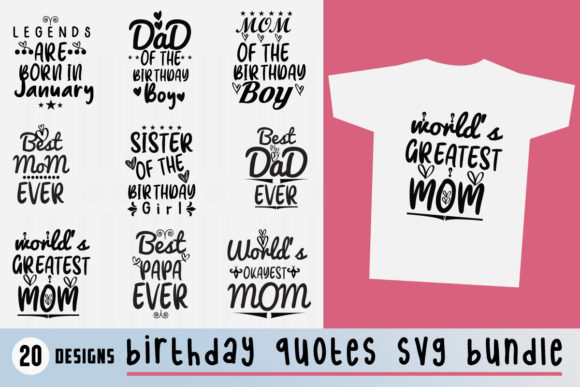 Review: Birthday Bundle, Birthday Quotes SVG for Embroidery