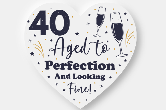 Reviewing the 40th Birthday Card Design for Embroidery