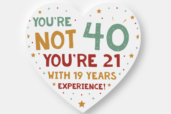Reviewing the 40th Birthday Graphic for Embroidery