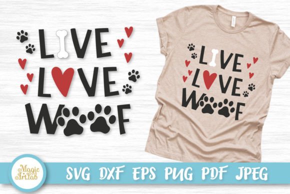 Reviewing the Live Love Woof Shirt Design for Embroidery
