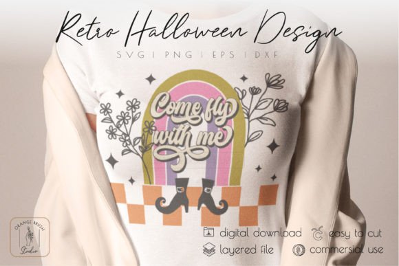Stitching the Floral Witch SVG for Retro Halloween